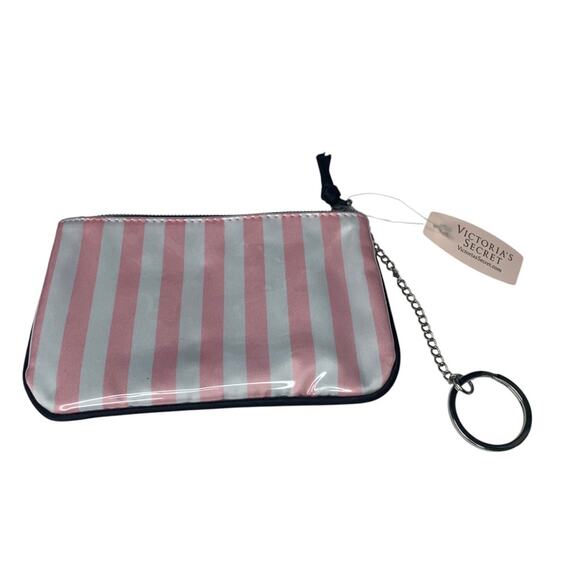 Victoria's Secret NWT Striped Coin Purse with Key Chain - Picture 3 of 10